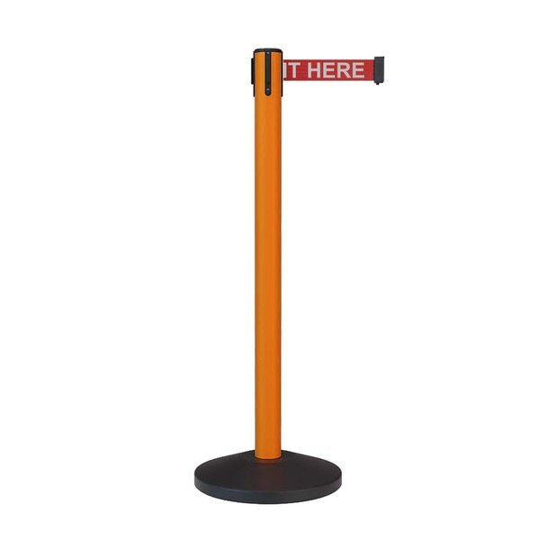 Stanchion Belt Barrier Orange Post 9ft. Red Wait... Belt, Montour Line, Mfr#: MS630-OR-PLEASRW-90